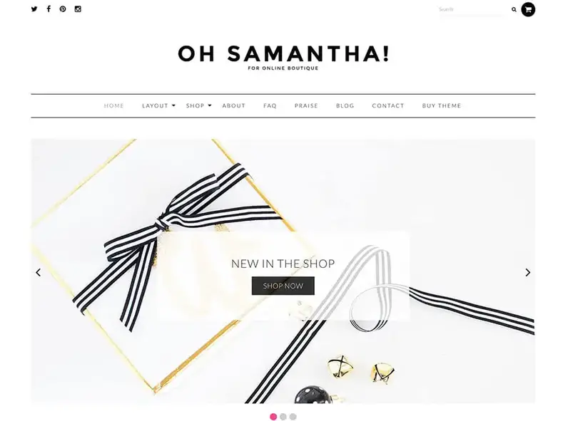 Samantha-Feminine-eCommerce-WordPress Tema