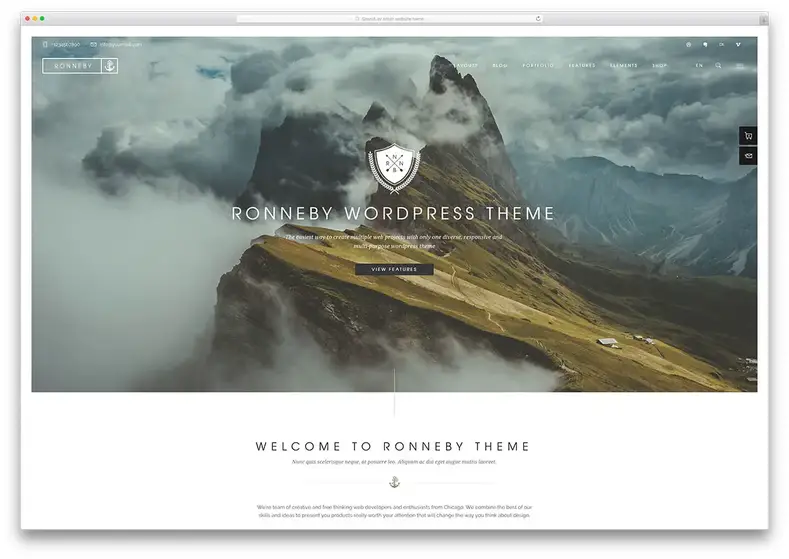 Tema WordPress aziendale Ronneby vintage