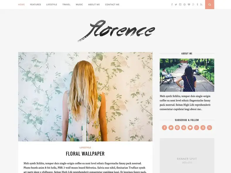 florence-wordpress-blog-tema