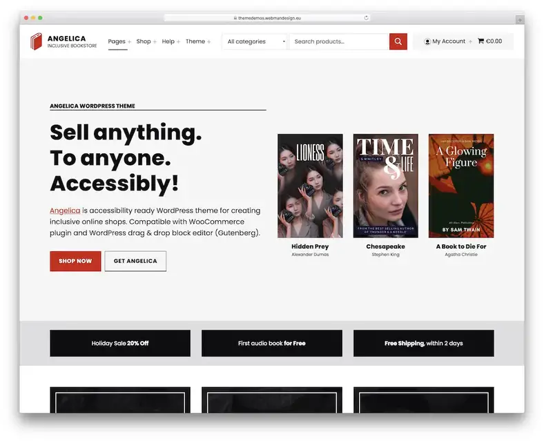 tema wordpress da livraria angelica