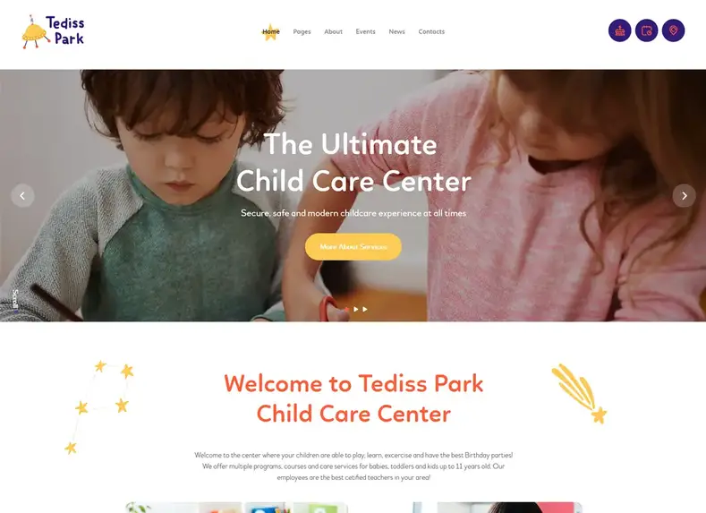 Tedis |  Tema WordPress Taman Bermain & Pusat Penitipan Anak