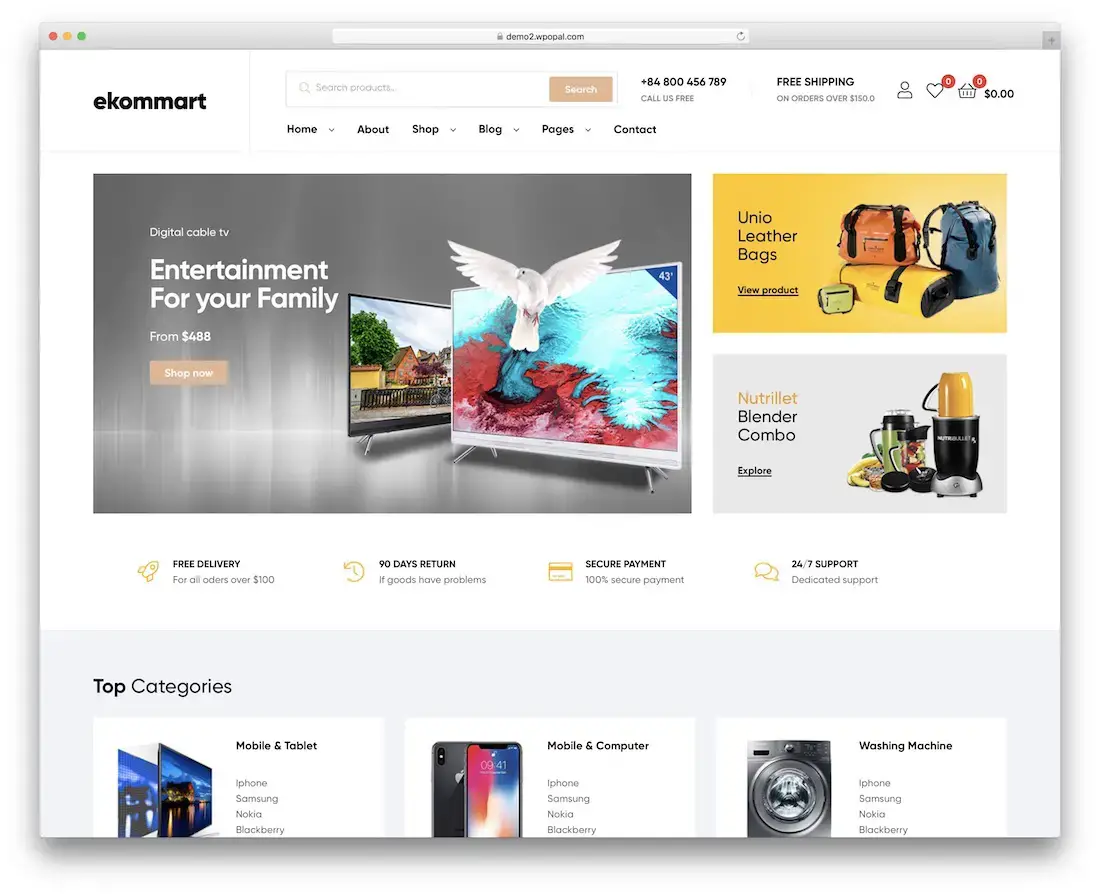 tema wordpress do mercado ekommart
