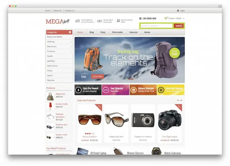 modelo de megaloja woocommerce