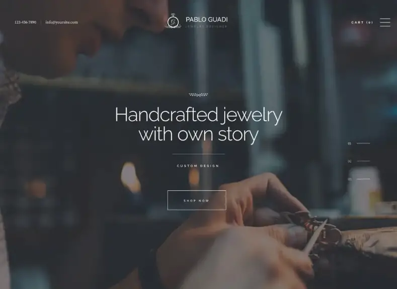 Paul Guadi |  Perancang Batu Permata & Kerajinan Perhiasan Toko Online Tema WordPress