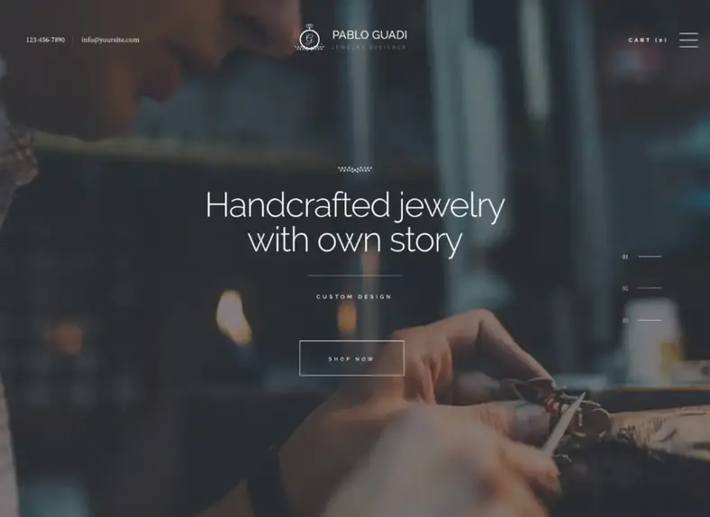 Pablo Guadi |  Thème WordPress de la boutique en ligne de bijoux artisanaux et créateurs de pierres précieuses
