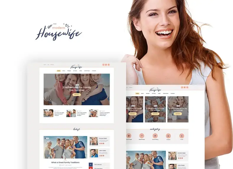 femme au foyer moderne |  Thème de blog WordPress pour les femmes et la famille