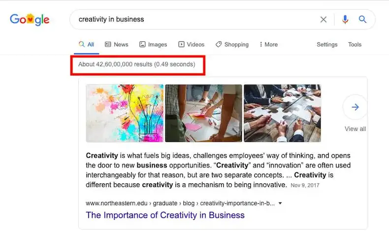 kreativitet i søgen efter virksomheder