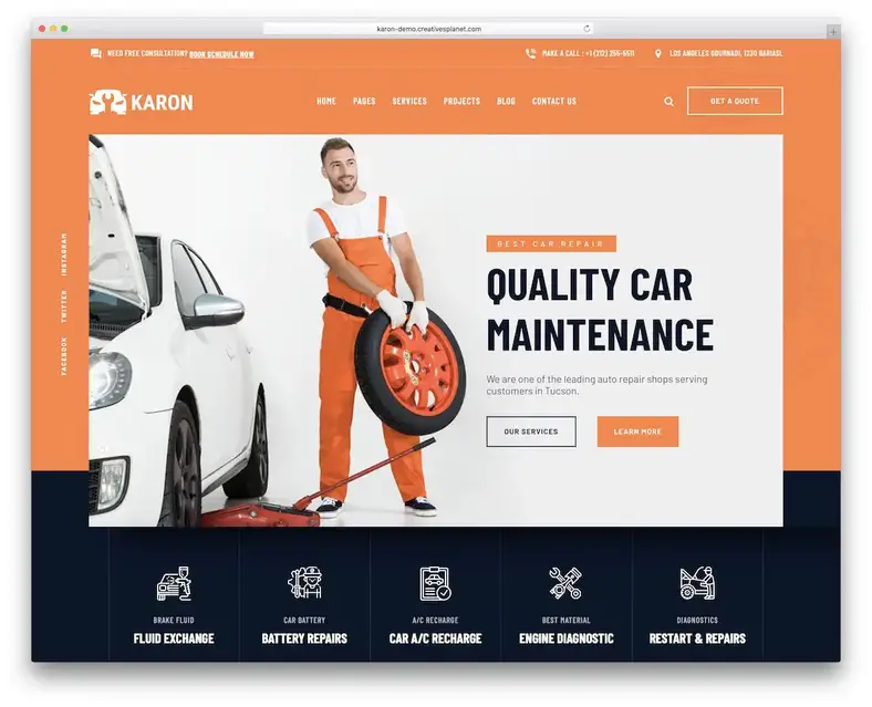 tema wordpress layanan otomatis karon