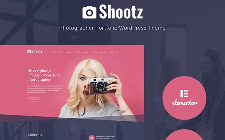 Shootz - Thème WordPress pour portfolio de photographe