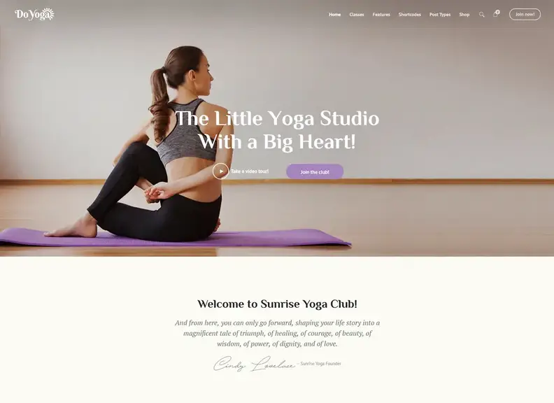 yoga yapın |  Fitness Stüdyosu ve Yoga Kulübü WordPress Teması