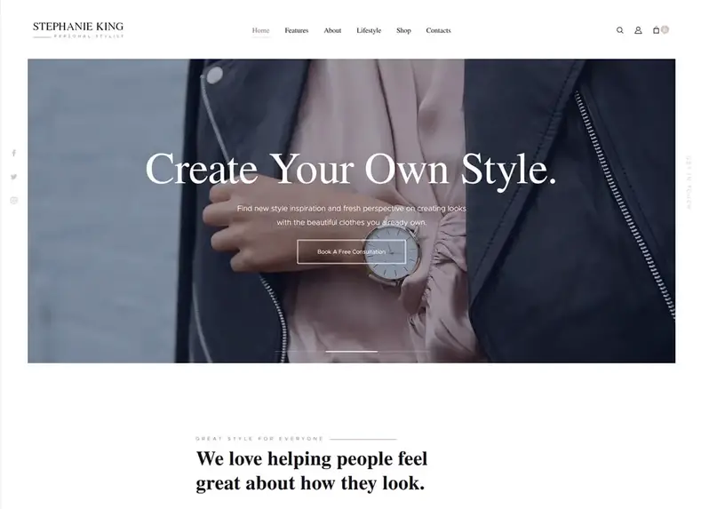 S.King |  Tema WordPress para Estilista Pessoal e Blogger de Moda
