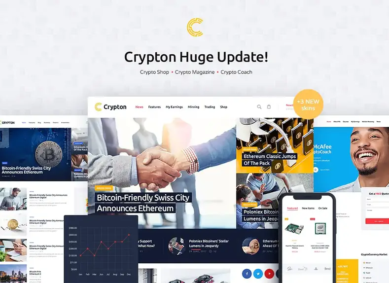 Crypton |  Thème WordPress polyvalent pour le trading et la crypto-monnaie