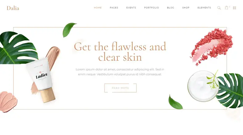 tema wordpress do maquiador dahlia