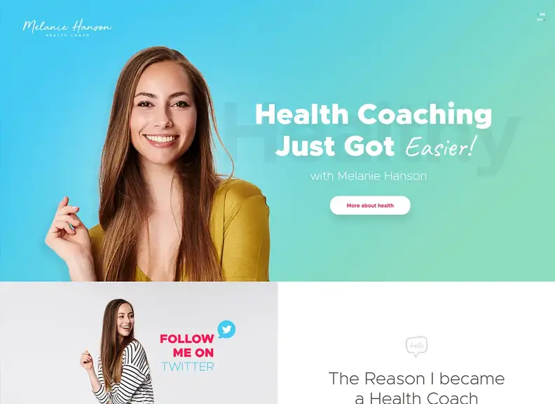 Мелани Хансен |  Тема WordPress для блога Health Coach и журнала Lifestyle