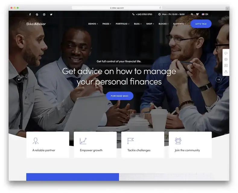 ekko consultoria tema wordpress