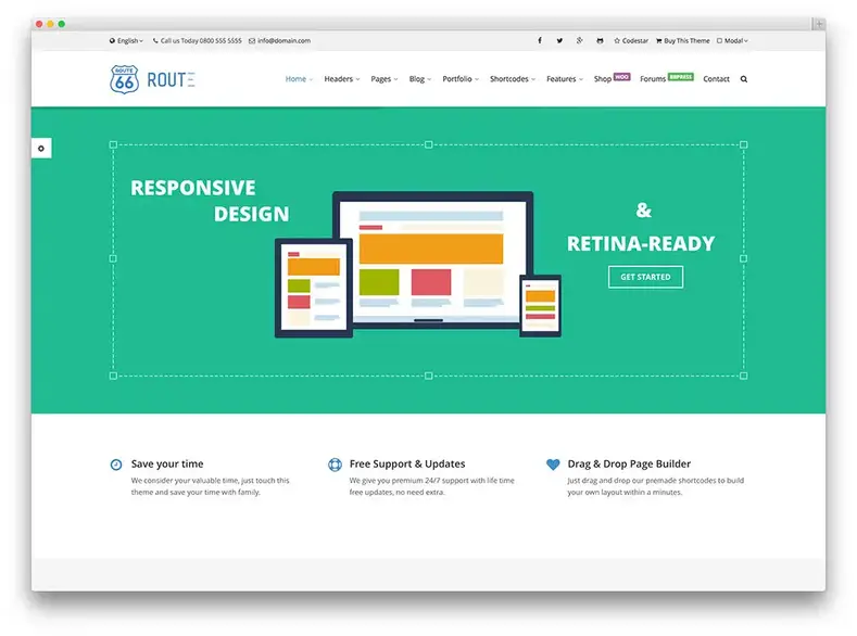 tema corporativo otimizado para seo route