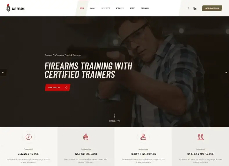 Taktik |  Tema WordPress Toko Senjata & Tempat Menembak