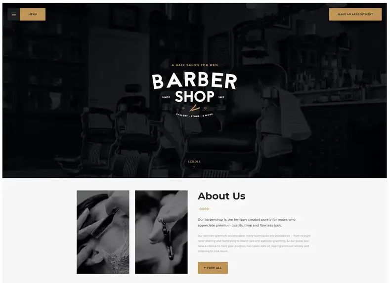Sala de estar |  Tema WordPress para barbearia e estúdio de tatuagem