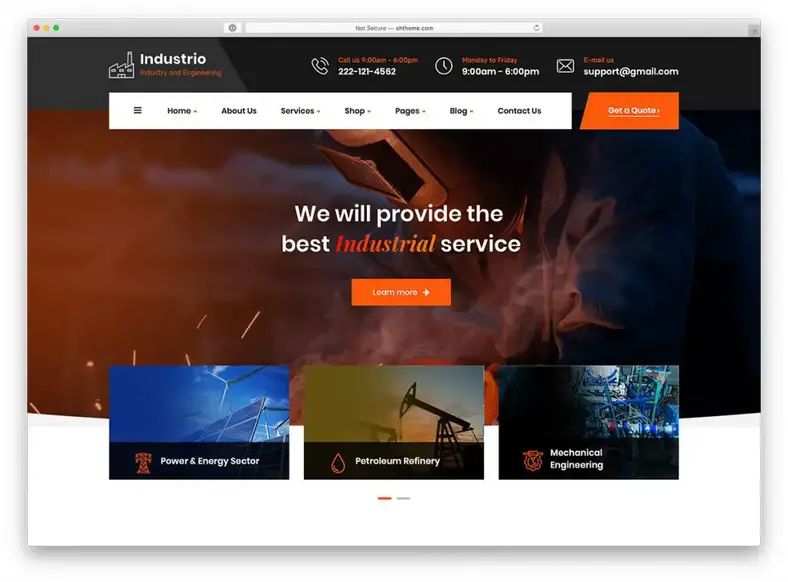 tema wordpress industrial