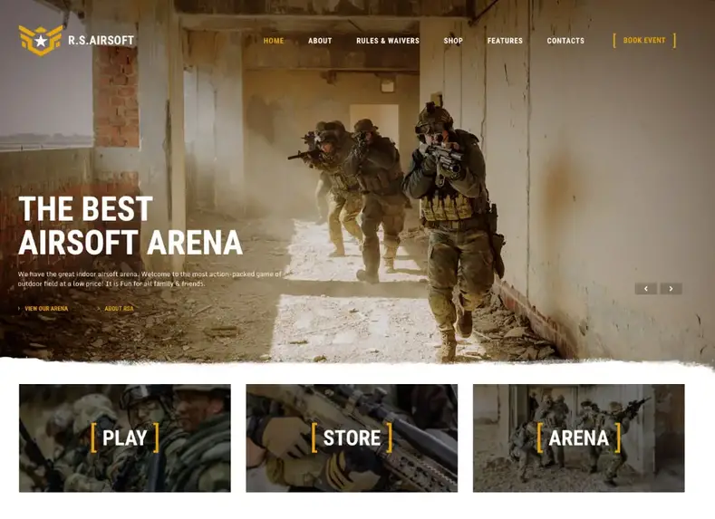 Espírito de Invasor |  Tema WordPress Airsoft Club & Paintball