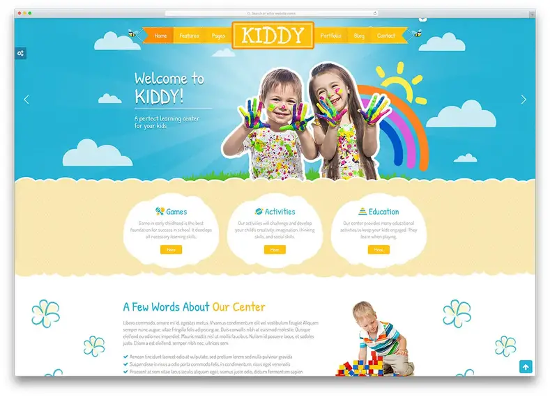 kiddy-creative-kindergarten-website-model