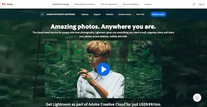 Adobe Lightroom fotoredigeringssoftware