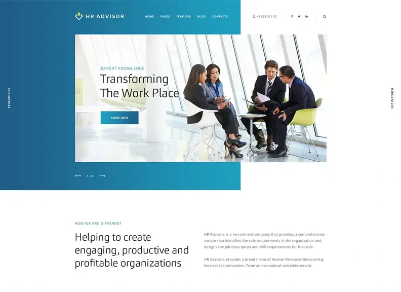 HR poradca |  Téma WordPress pre ľudské zdroje a obchodné poradenstvo