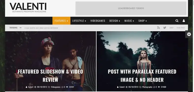 Valenti - Tema WordPress de revista com suporte de texto da direita para a esquerda