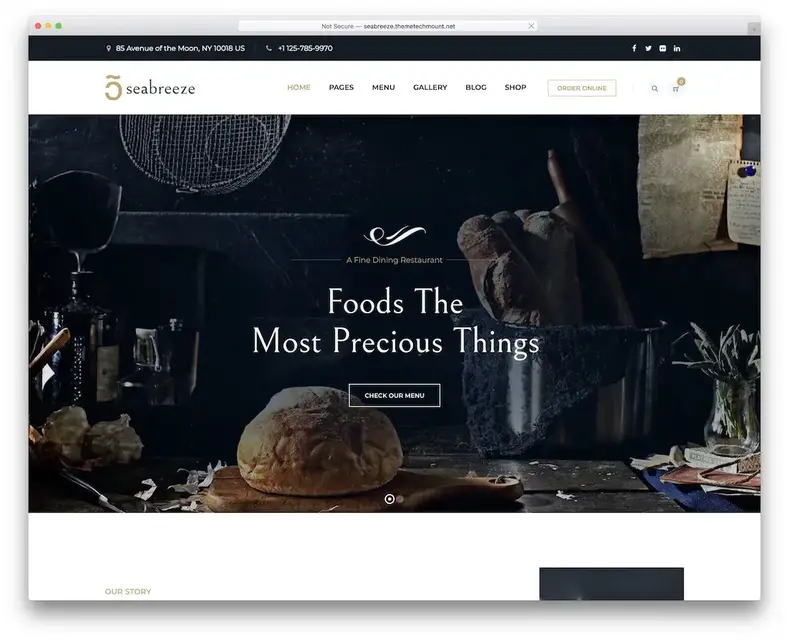 tema wordpress katering seabreeze
