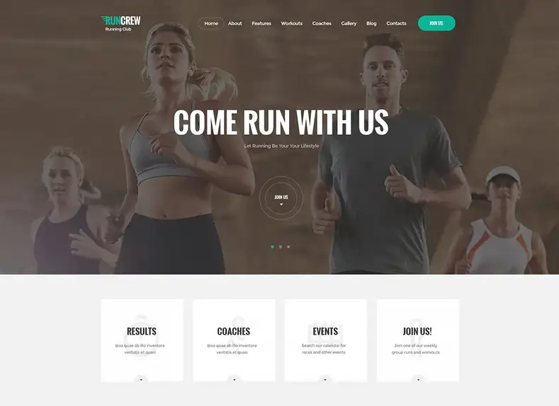 RunCrew |  Thème WordPress pour club de course, marathon et sports