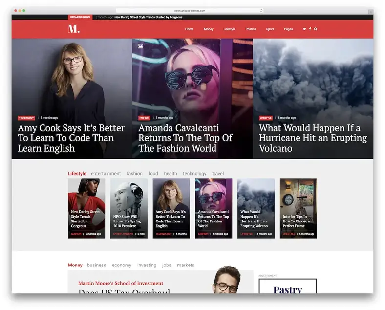 thème du journal wordpress newstar