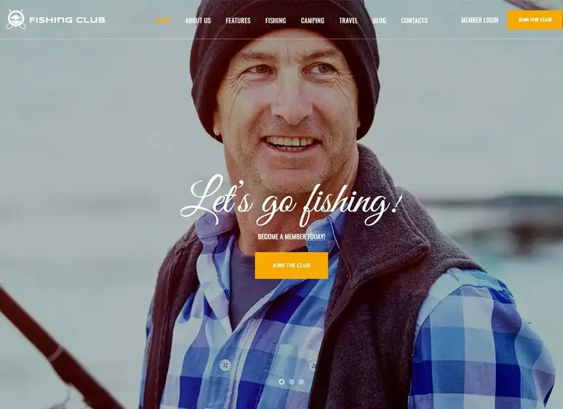 Club de pêche |  Thème WordPress du club de chasse et de pêche