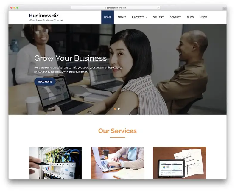 tema wordpress gratuito businessbiz