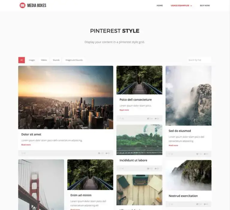 Media Box Portfolio Pinterest Design