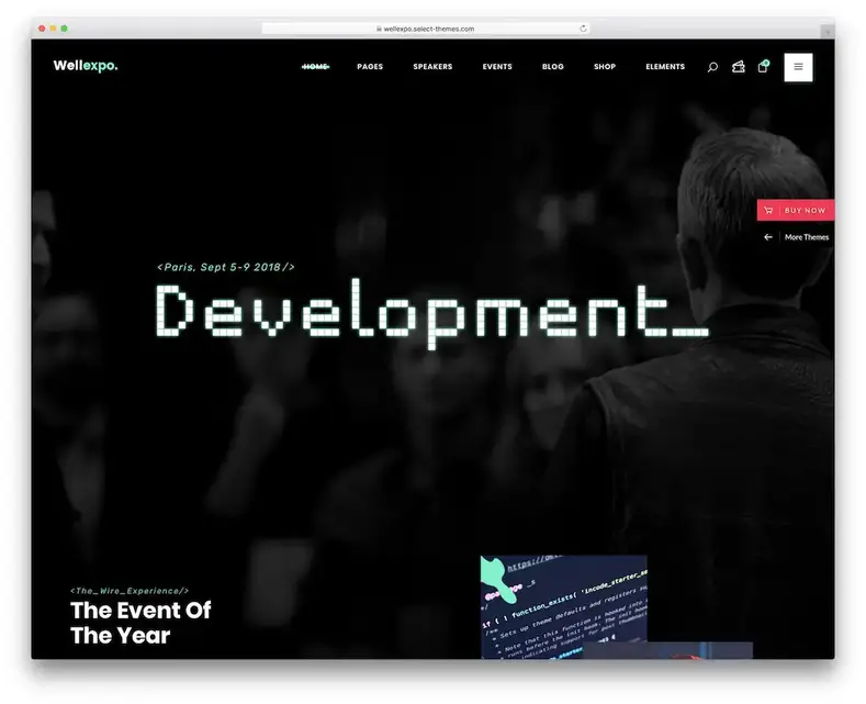 tema wordpress wellexpo para conferências e eventos