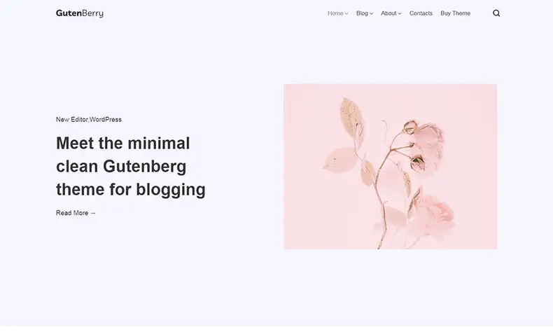 Gutenberry - Thème WordPress Clean Blogging basé sur Gutenberg