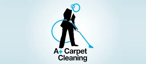 Logotipo da empresa de limpeza de carpetes A +