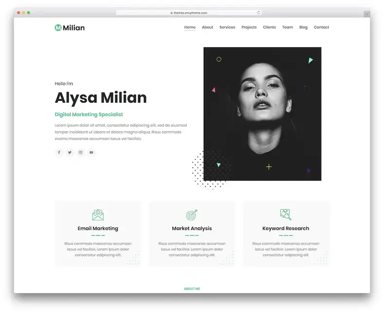 thème wordpress milian pour les pigistes