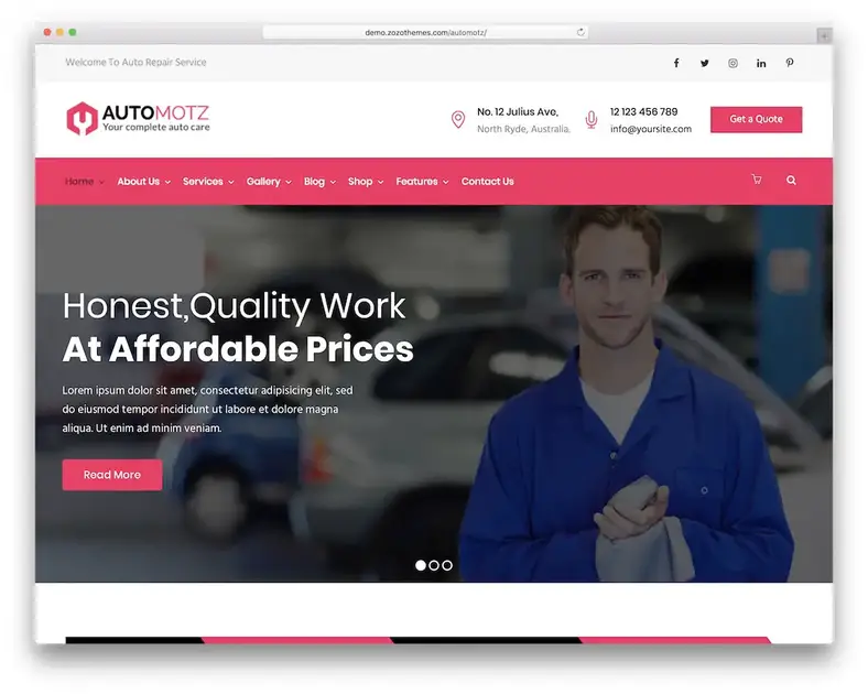 tema wordpress layanan otomatis automotz