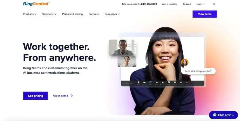 RingCentral - أفضل خدمات المكالمات الجماعية