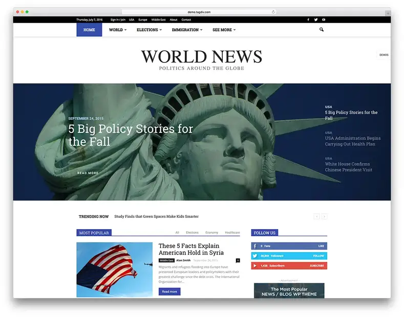 surat kabar-politik-majalah-wordpress-website-template
