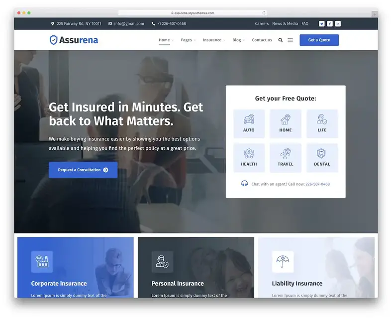 tema seguro wordpress advansure
