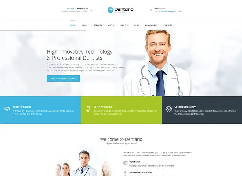 Diş |  Diş hekimi, doktor ve sağlık hizmetleri için WordPress teması + RTL