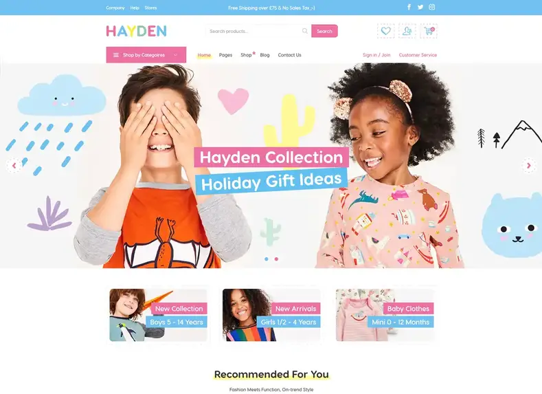 Haydn |  Tema WooCommerce Toko Anak-anak