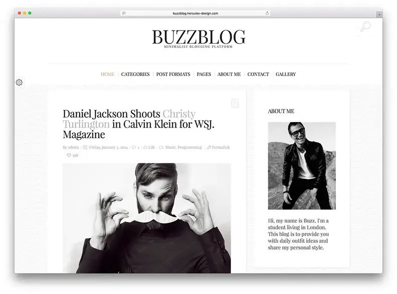 buzzblog – klasická téma blogu