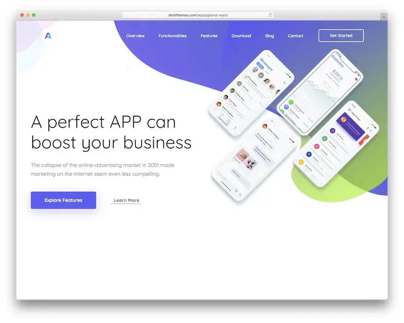 tema appland wordpress vendendo produtos digitais