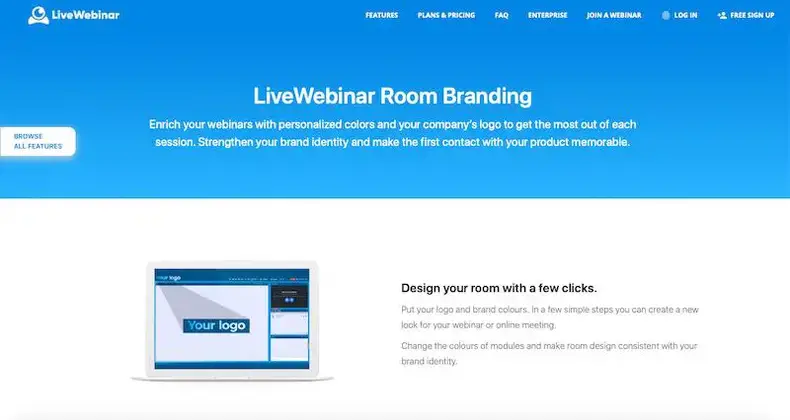 Pencitraan merek visual Webinar LiveWebinar