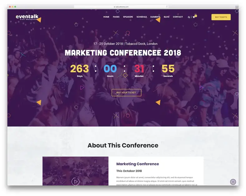 tema wordpress eventalk html5