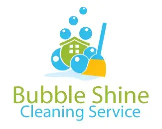Logotipo da empresa de serviços de limpeza Bubble Shine