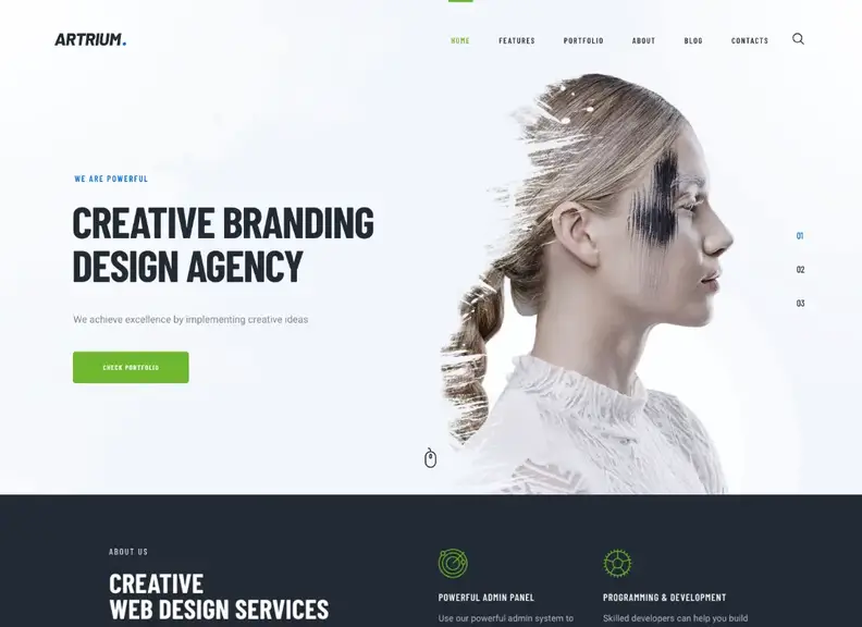 Artrium |  Agenție Creative și Web Studio Tema WordPress